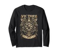 Victory or Valhalla - Viking - Geri And Freki - Skull - Maglia a Manica