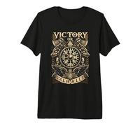 Victory or Valhalla - Viking - Geri And Freki - Skull - Maglietta Premium