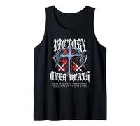 Victory Over Death Cross Gothic Y2K Streetwear Bibbia Verse Canotta
