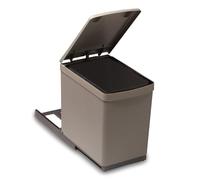 Victory Pattumiera da incasso Traditionline da 16 litri con coperchio automatico, colore: grigio alluminio