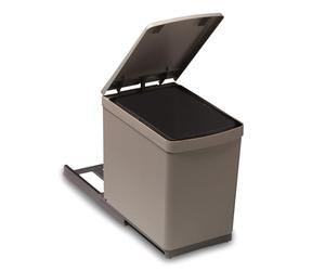 Victory Pattumiera da incasso Traditionline da 16 litri con coperchio automatico, colore: grigio alluminio