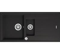 Victory S1000 - Lavello da incasso in granito, 100 x 50 cm, a partire da 60 pezzi, con centro girevole, Made in Germany (nero scuro)