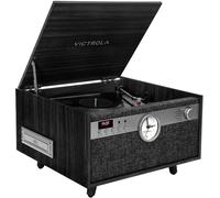 Victrola Century Signature+ - Centro musicale Bluetooth 6 in 1 con orologio, colore: Nero