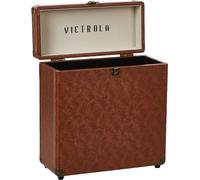 Victrola - Custodia in vinile vintage per oltre 30 dischi, colore: Marrone