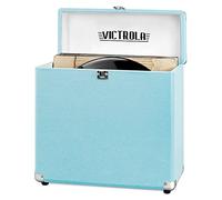 Victrola - Custodia in vinile vintage per oltre 30 dischi, colore: Turchese