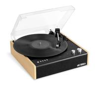 Victrola Eastwood Giradischi Bluetooth con Altoparlanti Integrati - 3 Velocità, Testina MM Premium, Streaming wireless, Copertura Antipolvere Rimovibile (Bambù)