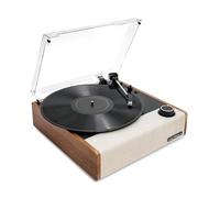 Victrola Eastwood II - Giradischi finitura rovere con altoparlanti, Bluetooth 5.1 e tecnologia Vinyl Stream, lettore in vinile a 3 velocità, cartuccia audio Technica AT-3600LA