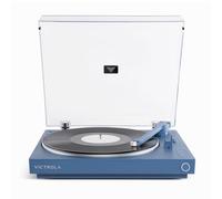 Victrola - Giradischi Bluetooth completamente automatico con cartuccia audio Technica ATN3600L, funzione di ripetizione automatica, lettore di dischi in vinile a 2 velocità, trasmissione
