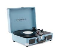 Victrola Journey II (Modello 2025) - Giradischi Bluetooth a Valigia 3 Velocità con Altoparlanti Stereo Integrati e Bassi Potenziati, Bluetooth Bidirezionale, Uscite RCA e Cuffie (Turchese)