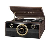 Victrola Metropolitan Mid Century - Giradischi Bluetooth 4 in 1 e centro multimediale con altoparlanti integrati, giradischi a 3 velocità, radio AM/FM, streaming musicale wireless