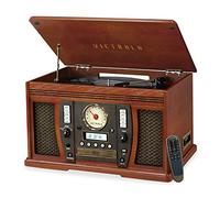 Victrola Nostalgic Aviator Legno 7-in-1 Bluetooth Giradischi Centro di intrattenimento, Mogano