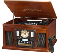 Victrola Nostalgic Aviator Wood 8-in-1 - Giradischi Bluetooth Entertainment Center, mogano