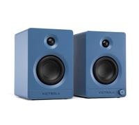 Victrola Tempo - Altoparlanti Bluetooth da Scaffale con Suono Potente che Riempie la Stanza, Streaming Multiroom Auracast, Ingressi per Giradischi e USB-C per Computer, Uscita Subwoofer (Coppia, Blu)