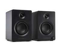 Victrola Tempo - Altoparlanti Bluetooth da Scaffale con Suono Potente che Riempie la Stanza, Streaming Multiroom Auracast, Ingressi per Giradischi e USB-C per Computer, Uscita Subwoofer (Coppia, Nero)