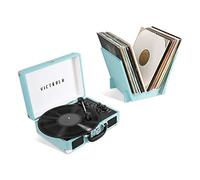Victrola VSC-400SBV-SDF- TQ Journey+Bundle Dual Bluetooth Portatile Valigia Giradischi Con Supporto Record (Turqouise)
