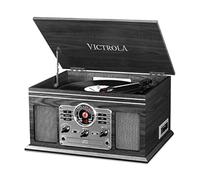 Victrola VTA-200B-GRY 6 in 1 Music Center Bluetooth CD 3 velocità Giradischi AM FM Grigio