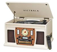 Victrola VTA-600B-WHT Navigatore wireless Bluetooth 8 in 1 giradischi e centro di intrattenimento musicale (bianco)