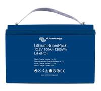 Victron Energy Lithium SuperPack 12,8-Volt 100Ah Batteria al Litio LiFePO4 Ciclo Profondo con BMS Integrato e Interruttore di Sicurezza