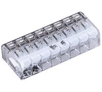 ViD® Mini morsetto a innesto con leva, 25 pezzi, diametro 0,2 - 2,5 mm², UC02M, morsetto di collegamento con leva di azionamento, morsetto a leva a 8 poli
