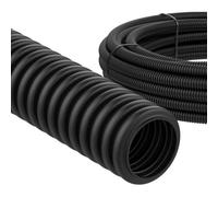 ViD S100FEPST25-25 Vuoto Flessibile M25 per Installazione elettrica | Tubo corrugato 25 Metri | 750 N, 2J, -5 °C / + 60 °C | Nero