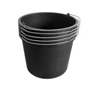 ViD® Secchio per malta e cemento, 5 pezzi, 12 litri, diametro 30 x 23 cm, secchio per tacchino, secchio per cemento/secchio da costruzione