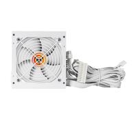 VIDA Alimentatore ATX da 500 W, bronzo 80 Plus, ventola fluida dinamica ultra silenziosa, PCIe, cavi bianchi piatti, cavo di alimentazione non incluso, bianco