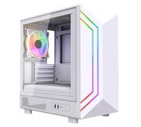 Vida Apollo M White ARGB Gaming Case w/Glass Window, Micro ATX, Rear ARGB Infinity Fan, Front LED Strips