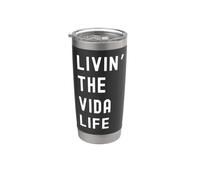 Vida che vive la vita di Vida Nome Divertente Bicchiere termico in acciaio inox doppia parete