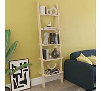 Vida Designs 5 Ripiano Slanted Scala Libreria, Moderno Leaning Shelf Unit for Soggiorno, Camera da letto or Ufficio, Space Saving Esposizione Storage, H189xW56xD32.5cm (Pine)