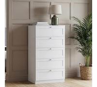 Vida Designs Altino - Cassettiera con 5 cassetti, colore: bianco