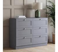 Vida Designs Altino - Cassettiera con 6 cassetti, colore: grigio
