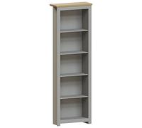 Vida Designs Arlington Libreria a 5 Livelli, Legno Ingegnerizzato, Grigio e Quercia, H 175 x W 60 x D 24 cm