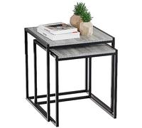 Vida Designs Brooklyn Nido di Tavoli, Grigio, Nest of 2 Tables