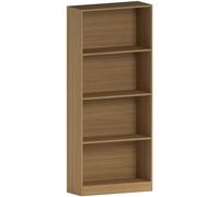 Vida Designs Cambridge 4 Ripiano Large Libreria, Moderno Space-Saving Mobile contenitore for Soggiorno, Camera da letto or Ufficio, Autoportante Design, H140xW60xD24cm (Rovere)
