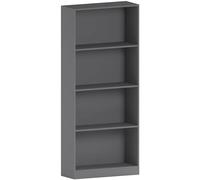 Vida Designs Cambridge 4 Ripiano Large Libreria, Moderno Space-Saving Mobile contenitore for Soggiorno, Camera da letto or Ufficio, Autoportante Design, H140xW60xD24cm (Grigio)