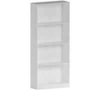 Vida Designs Cambridge Libreria con 4 Ripiani, in Legno, Colore: Bianco, H 140 x L 60 x P 24 cm Circa