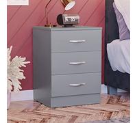 Vida Designs Cassettiera, Legno ingegnerizzato, Grigio, H 56cm x W 40cm x D 36cm