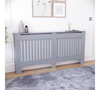 Vida Designs Chelsea, copertura per termosifone extra large, colore grigio, moderna a doghe, facile da montare, ideale per soggiorno, corridoio o bagno