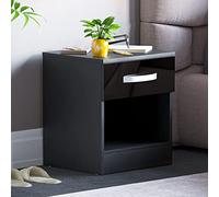 Vida Designs Comodino lucido (nero, 1 cassetto)