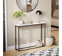 Vida Designs Consolle con gambe in metallo, bianco e nero