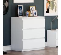 Vida Designs Denver Cassettiera (bianco, 3 cassetti)