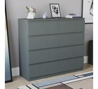 Vida Designs Denver - Cassettiera con 8 cassetti, in legno, colore: verde