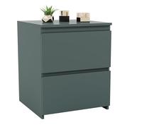 Vida Designs Denver - Comodino grande con 2 cassetti, cassettiera per camera da letto, comodino moderno, 48 x 39,5 x 39,5 cm (verde diaspro)