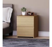 Vida Designs Denver - Comodino grande con 2 cassetti, per camera da letto, moderno, 48 x 39,5 x 39,5 cm (altezza x larghezza x profondità) (pino)