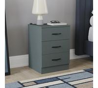 Vida Designs Grande Comodino Jasper Green Cassettiera, 3 Cassetti Con Maniglie e Guide in Metallo, Supporto Cassetto Anti-Curvatura Unico, Mobili per Camera da Letto Riano