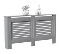 Vida Designs Milton Copertura del radiatore Olive Grey - Grande - Doghe orizzontali moderne per miglior circolazione del calore - H82xW152xD19cm - MDF verniciato per soggiorno e corridoio
