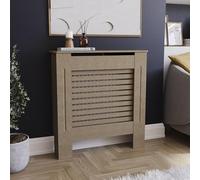 Vida Designs Milton Copertura del radiatore Unfinished - Piccolo - Doghe orizzontali moderne per miglior circolazione del calore - H82xW78xD19cm - MDF non verniciato per soggiorno e corridoio