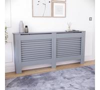 Vida Designs Milton - Copertura per termosifone extra large, colore grigio, moderna a doghe, facile da montare, ideale per soggiorno, corridoio o bagno