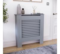 Vida Designs Milton - Copertura per termosifone, piccola, colore grigio, moderna a doghe, facile da montare, ideale per soggiorno, corridoio o bagno