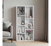 Vida Designs Mobiletto a 7 cubi, bianco, in legno, per ufficio, soggiorno